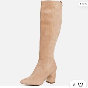 Same Edelman Hai Knee High Tan Suede Boots
